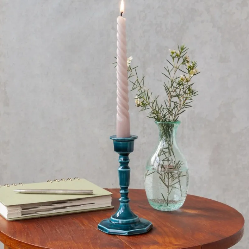 Rex London Enamel candlestick (13cm) - Blue Sale