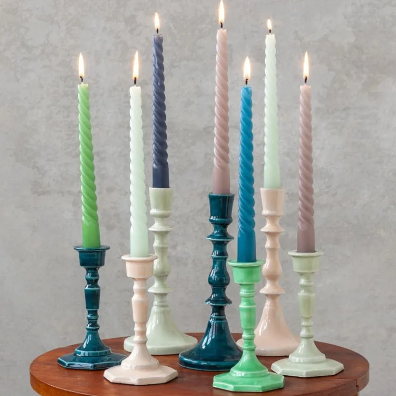 Rex London Enamel candlestick (13cm) - Blue Sale