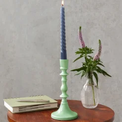 Rex London Enamel candlestick (19cm) - Green Clearance