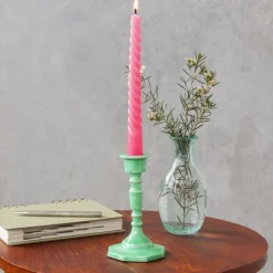 Rex London Enamel candlestick (13cm) - Green Outlet