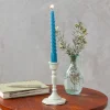 Rex London Enamel candlestick (13cm) - Light grey Hot