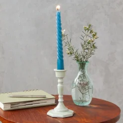 Rex London Enamel candlestick (13cm) - Light grey Hot