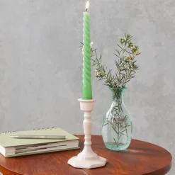 Rex London Enamel candlestick (13cm) - Soft pink New