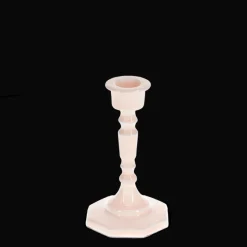 Rex London Enamel candlestick (13cm) - Soft pink New