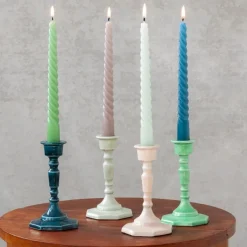 Rex London Enamel candlestick (13cm) - Soft pink New