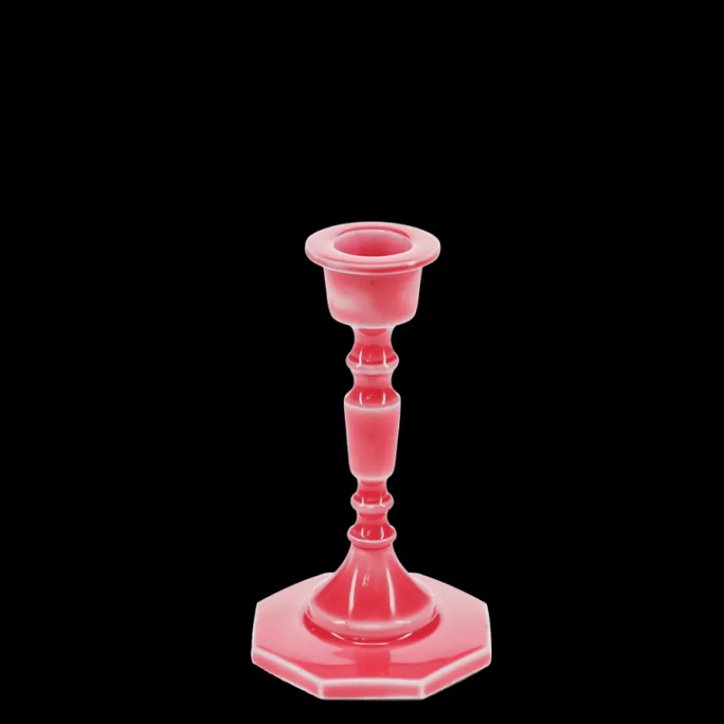 Rex London Enamel candlestick (13cm) - Vibrant pink Hot