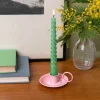 Rex London Enamel chamberstick candle holder - Pink New