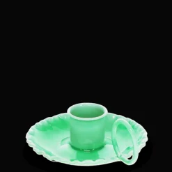 Rex London Enamel chamberstick candle holder - Green Fashion