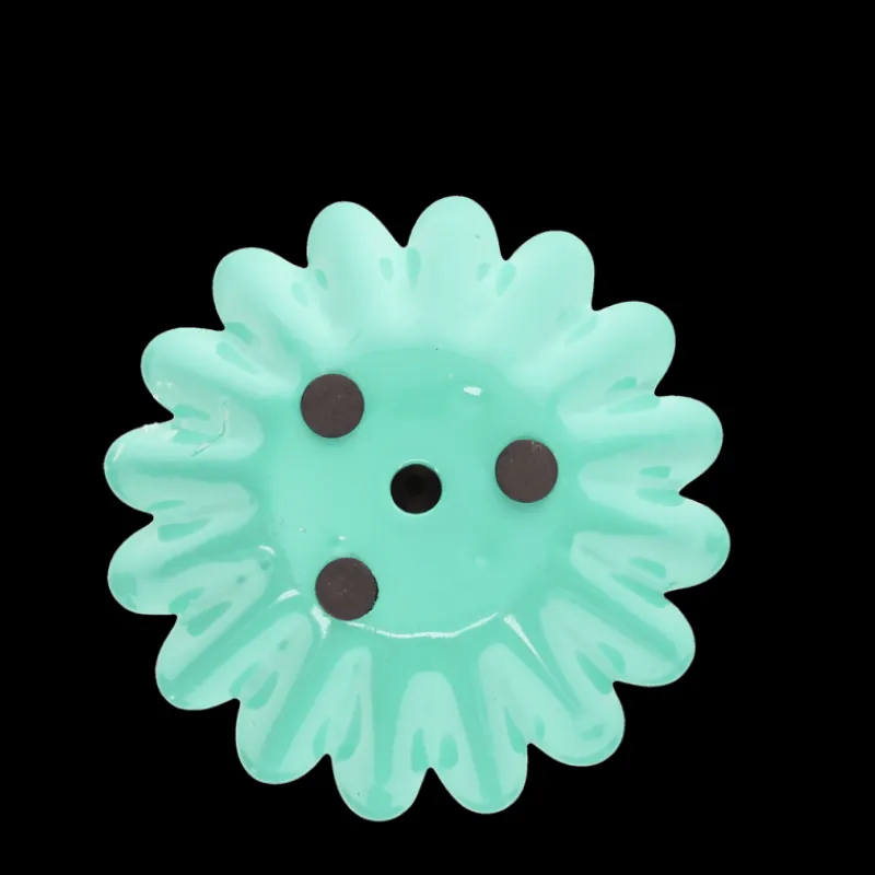 Rex London Enamel cupped flower candle holder - Aqua Online