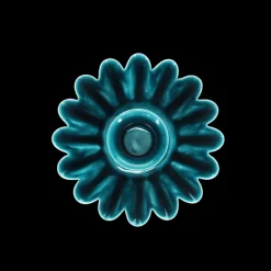 Rex London Enamel cupped flower candle holder - Blue Clearance