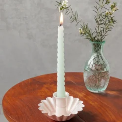 Rex London Enamel cupped flower candle holder - Soft pink Discount