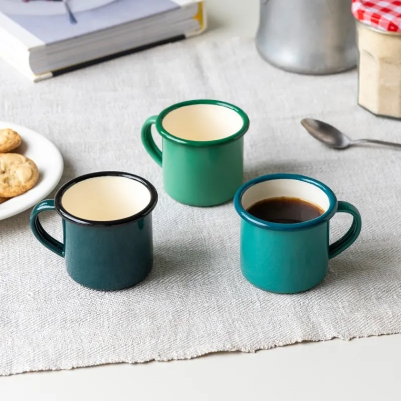Rex London Enamel espresso mug 150ml - Green Online