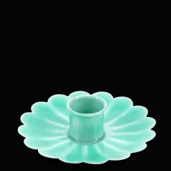 Rex London Enamel flat flower candle holder - Aqua Discount