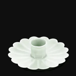 Rex London Enamel flat flower candle holder - Light grey New