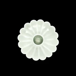 Rex London Enamel flat flower candle holder - Light grey New