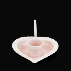 Rex London Enamel heart-shaped candle holder - Soft pink Sale