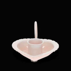 Rex London Enamel heart-shaped candle holder - Soft pink Sale