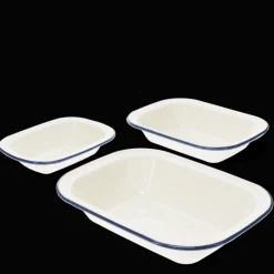 Rex London Enamel pie dishes (set of 3) - Blue Outlet