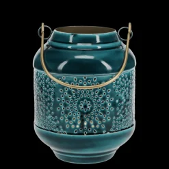 Rex London Enamel tealight lantern - Blue Hot