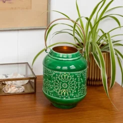 Rex London Enamel tealight lantern - Dark green Best