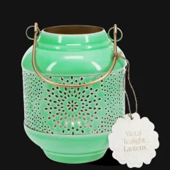 Rex London Enamel tealight lantern - Green Outlet