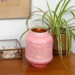 Rex London Enamel tealight lantern - Pink Discount