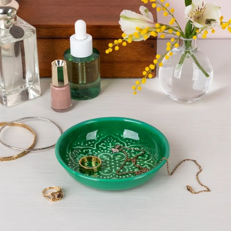 Rex London Enamel trinket dish - Dark green New