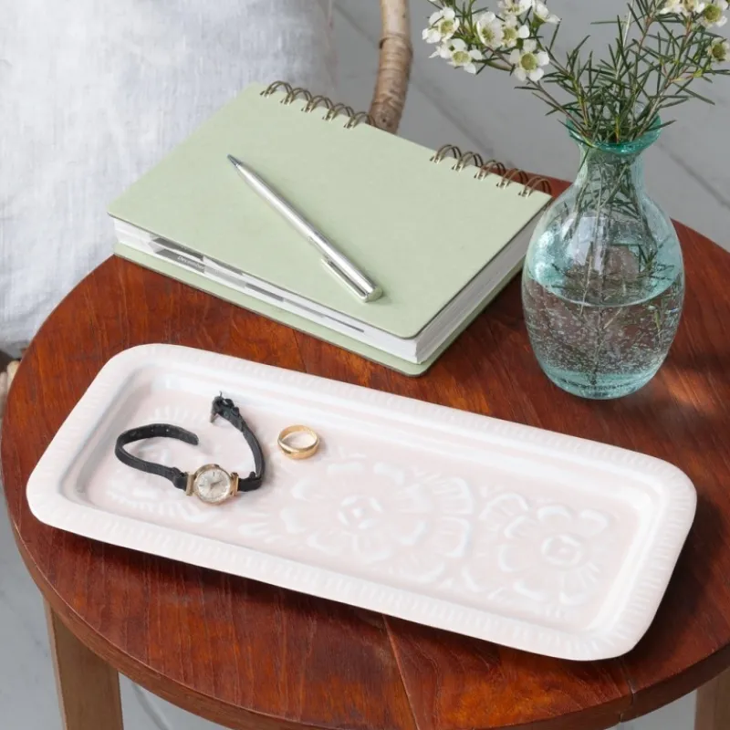 Rex London Enamel trinket tray - Soft pink Outlet