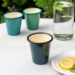 Rex London Enamel tumbler 300ml - Dark Green Clearance