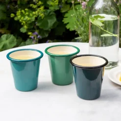Rex London Enamel tumbler 300ml - Dark Green Clearance