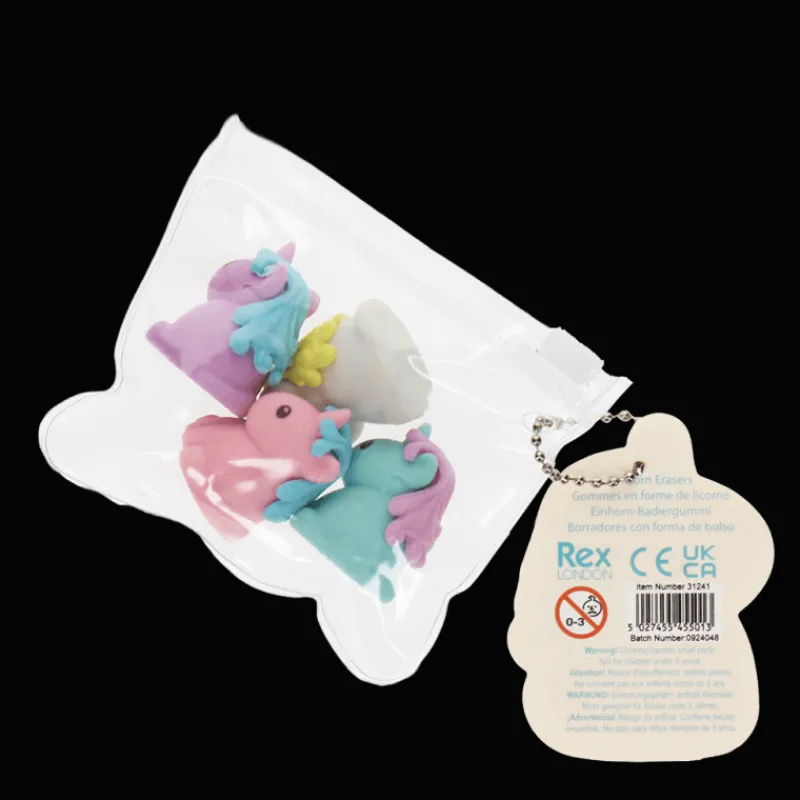 Rex London Erasers (set of 4) - Unicorns Sale
