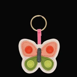 Rex London Faux leather keyring - Butterfly Hot