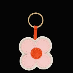 Rex London Faux leather keyring - Pink daisy New