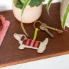 Rex London Faux leather keyring - Sausage Dog Clearance