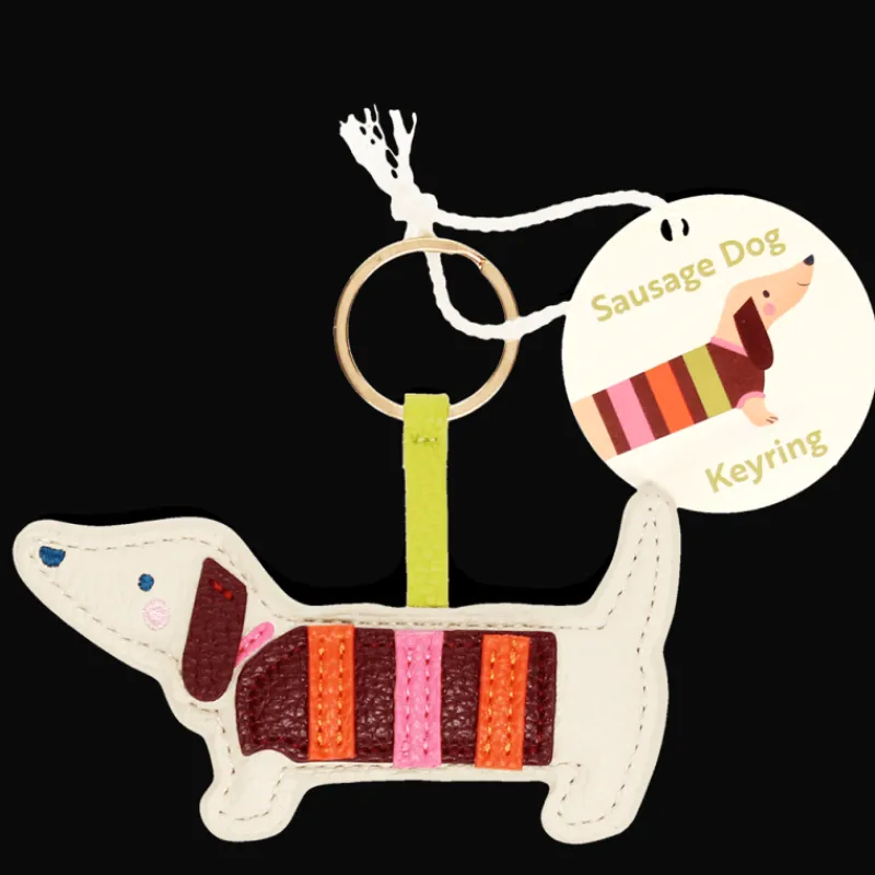 Rex London Faux leather keyring - Sausage Dog Clearance