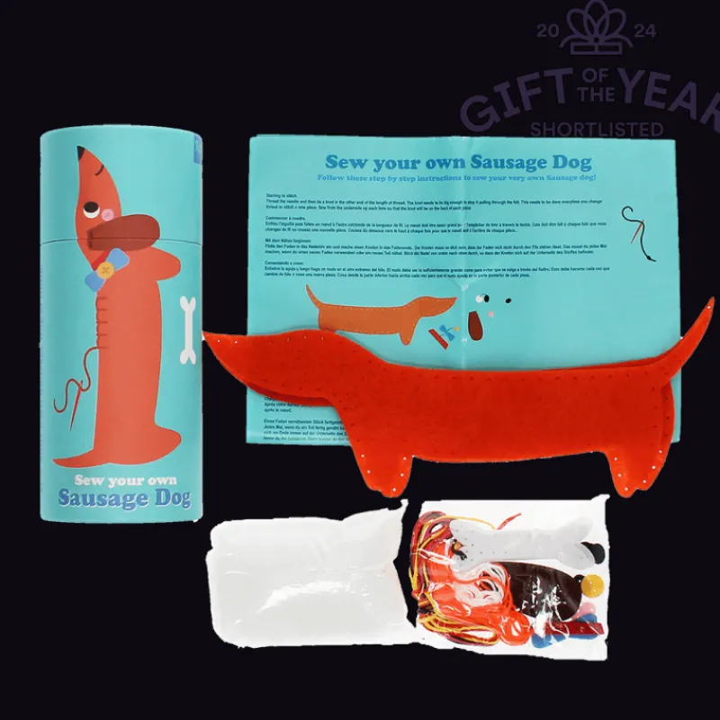 Rex London Felt craft kit - Sew your own sausage dog New