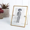 Rex London Glass and brass metal standing frame (18 x 13cm) Discount