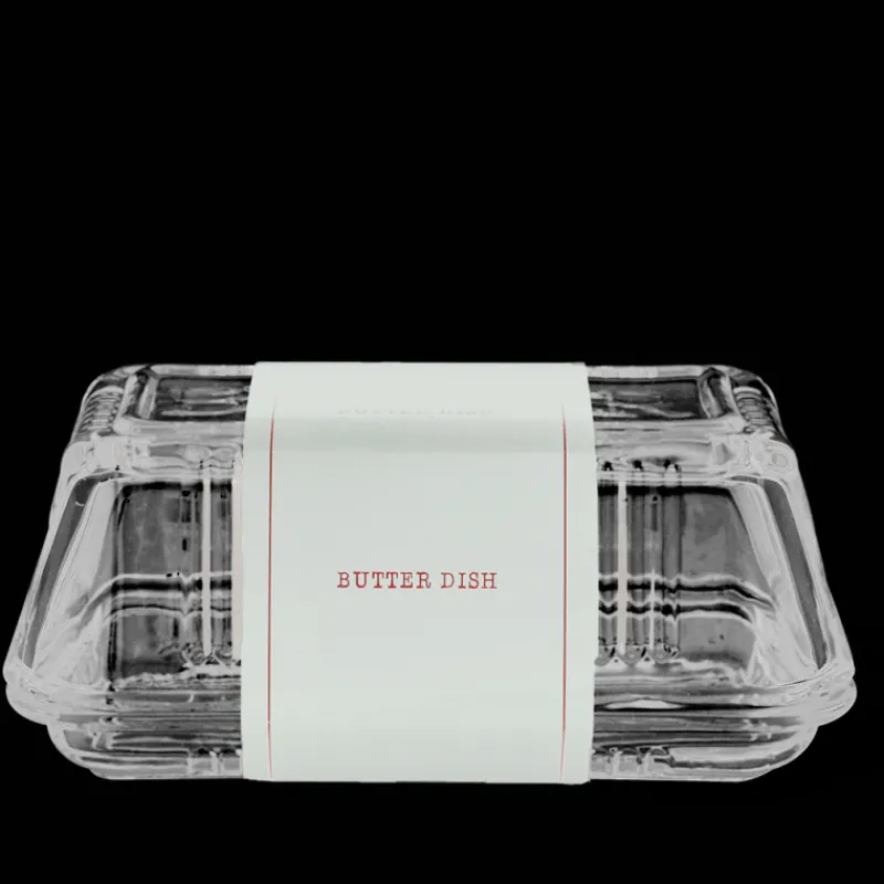 Rex London Glass butter dish Hot