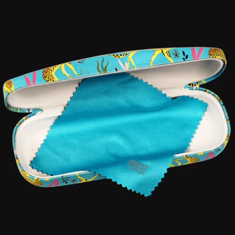Rex London Glasses case & cleaning cloth - Cheetah Sale