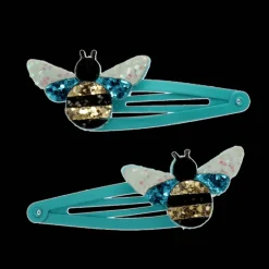Rex London Glitter hair clips (set of 2) - Bumblebee Clearance