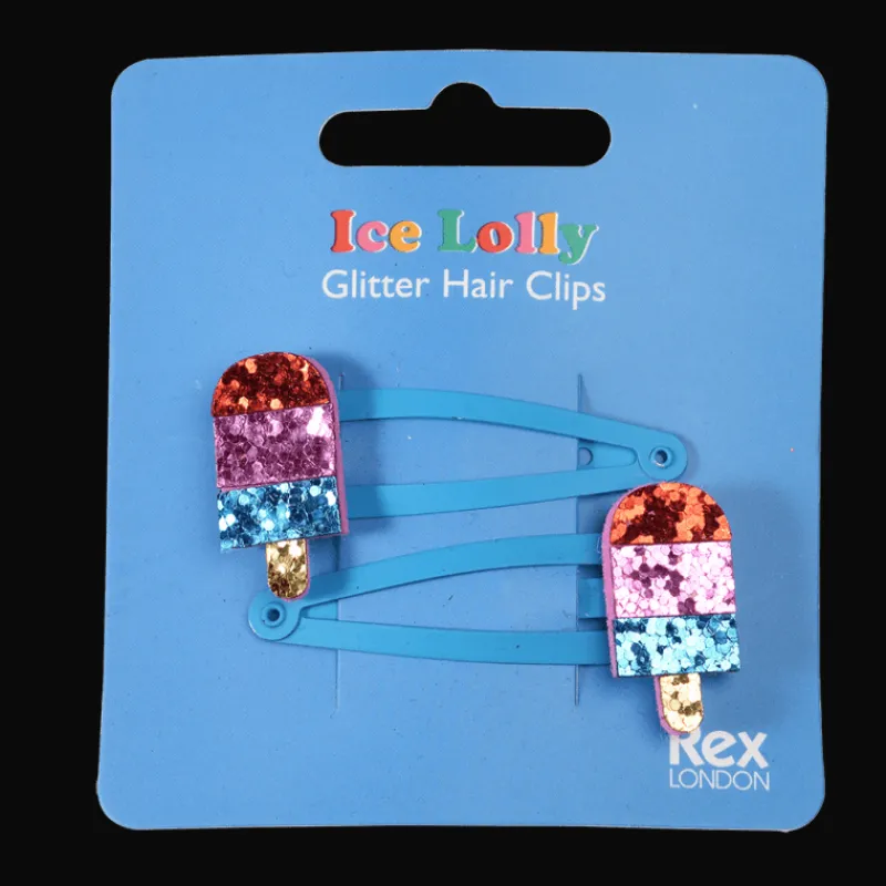 Rex London Glitter hair clips (set of 2) - Ice lolly Best