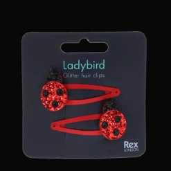Rex London Glitter hair clips (set of 2) - Ladybird Clearance