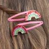Rex London Glitter hair clips (set of 2) - Rainbow Sale