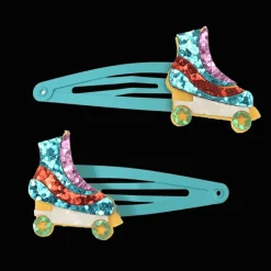Rex London Glitter hair clips (set of 2) - Roller skate Discount