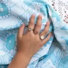 Rex London Glitter rings (set of 3) - Heart & flower Hot