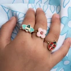 Rex London Glitter rings (set of 3) - Ladybird Best