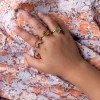 Rex London Glitter rings (set of 3) - Star, rainbow & moon Discount