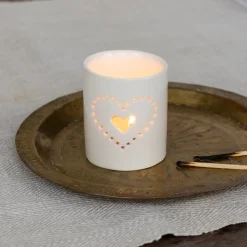 Rex London Glossy ceramic tealight holder - Heart New