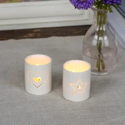 Rex London Glossy ceramic tealight holder - Heart New
