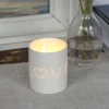 Rex London Glossy ceramic tealight holder - Love Sale